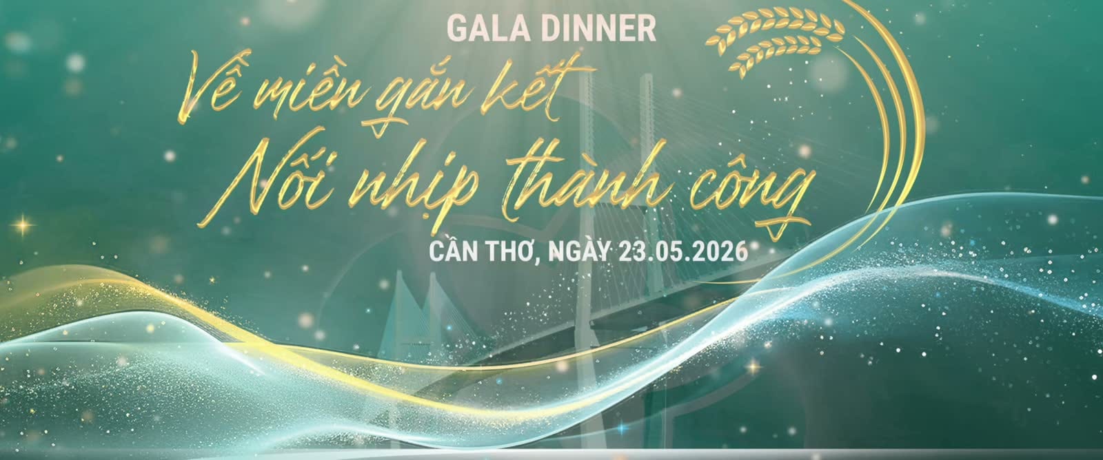 Title card BIDV giới thiệu Gala Dinner Về miền gắn kết, Nối nhịp thành công tại Cần Thơ ngày 23.05.2026.