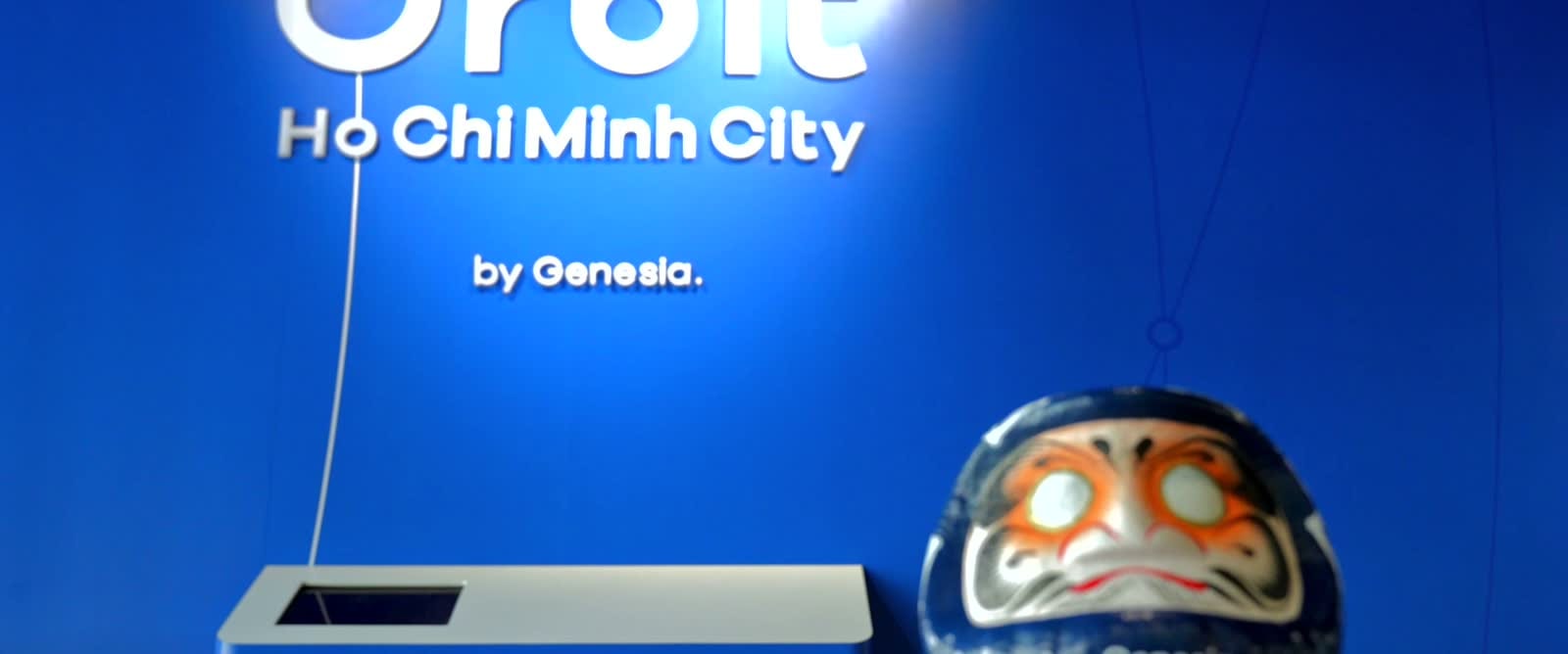 Bảng Orbit Ho Chi Minh City by Genesia trong không gian thương hiệu.